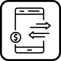icône de vecteur d'argent en ligne