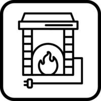icône de vecteur de cheminée électrique