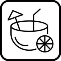 icône de vecteur de boisson de noix de coco