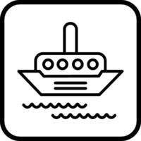 icône de vecteur de bateau à vapeur