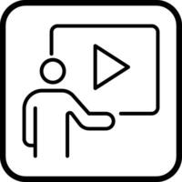 icône de vecteur de leçon vidéo