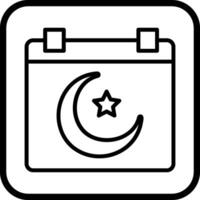 icône de vecteur de calendrier islamique