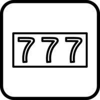 icône de vecteur triple sept