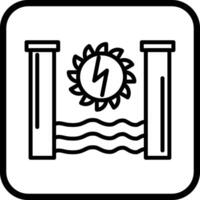 icône de vecteur d'énergie hydroélectrique