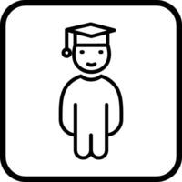 icône de vecteur étudiant diplômé