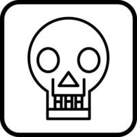 icône de vecteur de crâne x ray