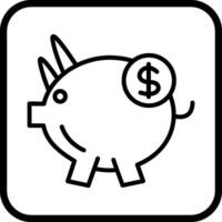 icône de vecteur d'économie de cochon