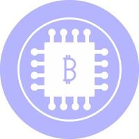 icône de vecteur de puce bitcoin