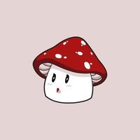 mignonne kawai champignon vecteur illustration