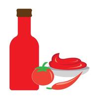 tomate sauce icône logo vecteur conception modèle