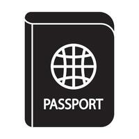 passeport icône logo vecteur conception modèle