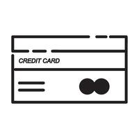 crédit carte icône logo vecteur conception modèle