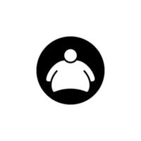 obésité icône vecteur conception modèles