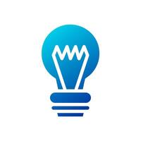 lampe idée icône solide pente bleu affaires symbole illustration. vecteur