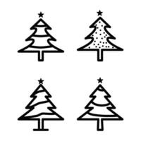 Noël épicéa pin icône vecteur conception modèle