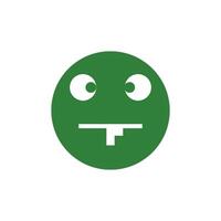 emoji stupide de sourire icône vecteur conception modèle