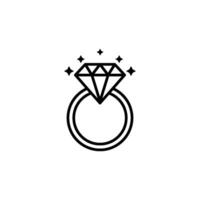 bague diamant icône vecteur conception modèles