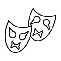 théâtre masque icône vecteur conception modèles