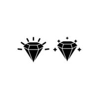 diamant branché icône vecteur conception modèles Facile