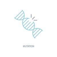 mutation concept ligne icône. Facile élément illustration. mutation concept contour symbole conception. vecteur