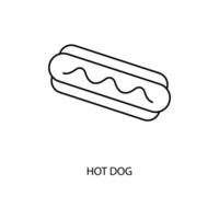 chaud chien concept ligne icône. Facile élément illustration. chaud chien concept contour symbole conception. vecteur