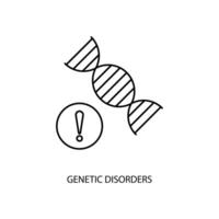 génétique troubles concept ligne icône. Facile élément illustration. génétique troubles concept contour symbole conception. vecteur