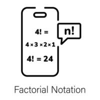 branché factoriel notation vecteur