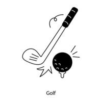 concepts de golf à la mode vecteur