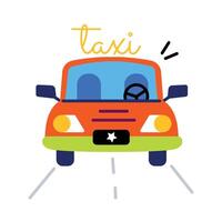 concepts de taxi à la mode vecteur