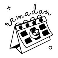 calendrier ramadan tendance vecteur