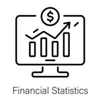 branché financier statistiques vecteur