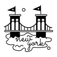 pont de new york vecteur