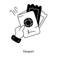 concepts de passeport à la mode vecteur