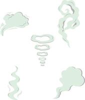 dessin animé fumée des nuages éléments. avec différent formes, isolé vecteur ensemble.