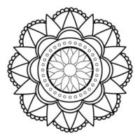 mandala avec dessin vectoriel en forme de fleur