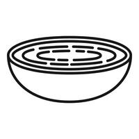 crème soupe plat icône contour vecteur. tarif culinaire vecteur