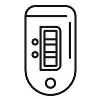 diagnostique équipement icône contour vecteur. clinique général évaluation vecteur