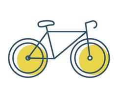 vélo de sport jaune vecteur