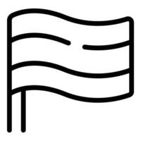 Hollande drapeau icône contour vecteur. nationale symbole vecteur