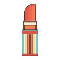 rétro rouge à lèvres élément de produits de beauté et beauté vecteur