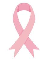 ruban rose de conception de vecteur de sensibilisation au cancer du sein