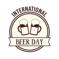 concept de la journée internationale de la bière vecteur
