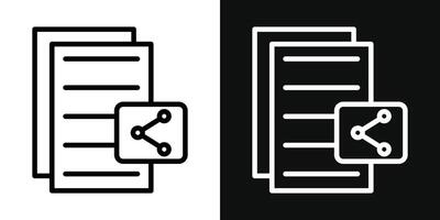 document partager icône vecteur