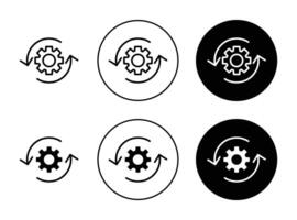 flux de travail processus icône vecteur