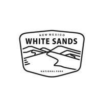 blanc sables nationale parc logo vecteur conception, silhouette icône sables symbole illustration conception
