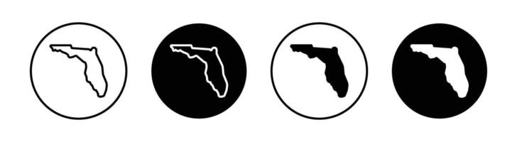 Floride carte icône vecteur