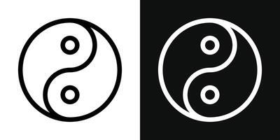 icône yin yang vecteur