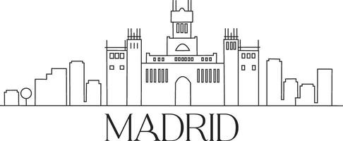 Madrid ville ligne dessiner gratuit vecteur