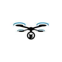 drone avec chien logo conception, logo pour votre marque, entreprise, et etc vecteur