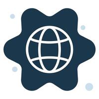 monde globe icône vecteur illustration www à l'échelle mondiale